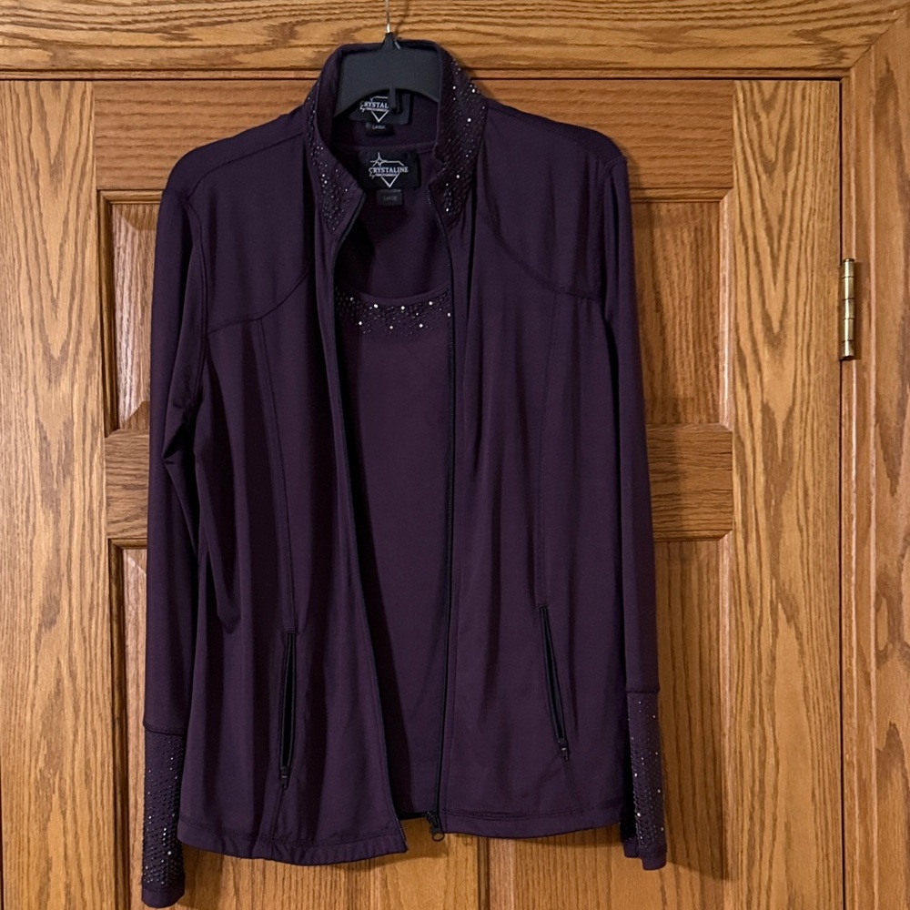 Chic Purple and black 2 piece set with Sparkle Accents